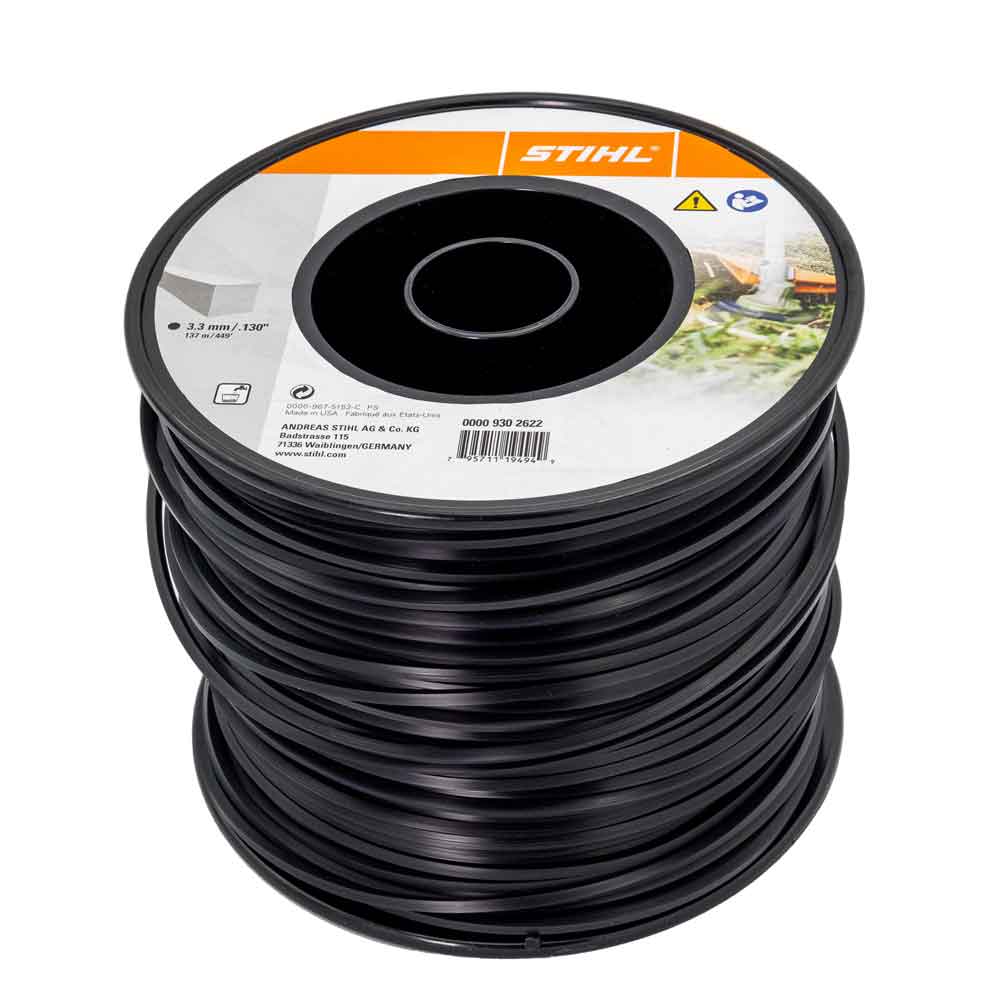 Stihl 9302622 quadratisch schwarz 3,3 mm 140m Mähfaden, Stihl 9302622 quadratisch schwarz 3,3 mm 140m Mähfaden,